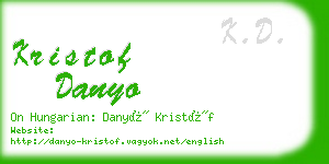 kristof danyo business card